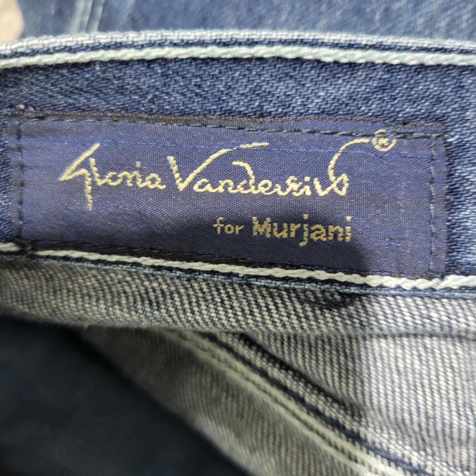 Vintage Gloria Vanderbilt Jeans High Waist Straight Leg Blue 80s Murjani Signature French Cut Tight 27