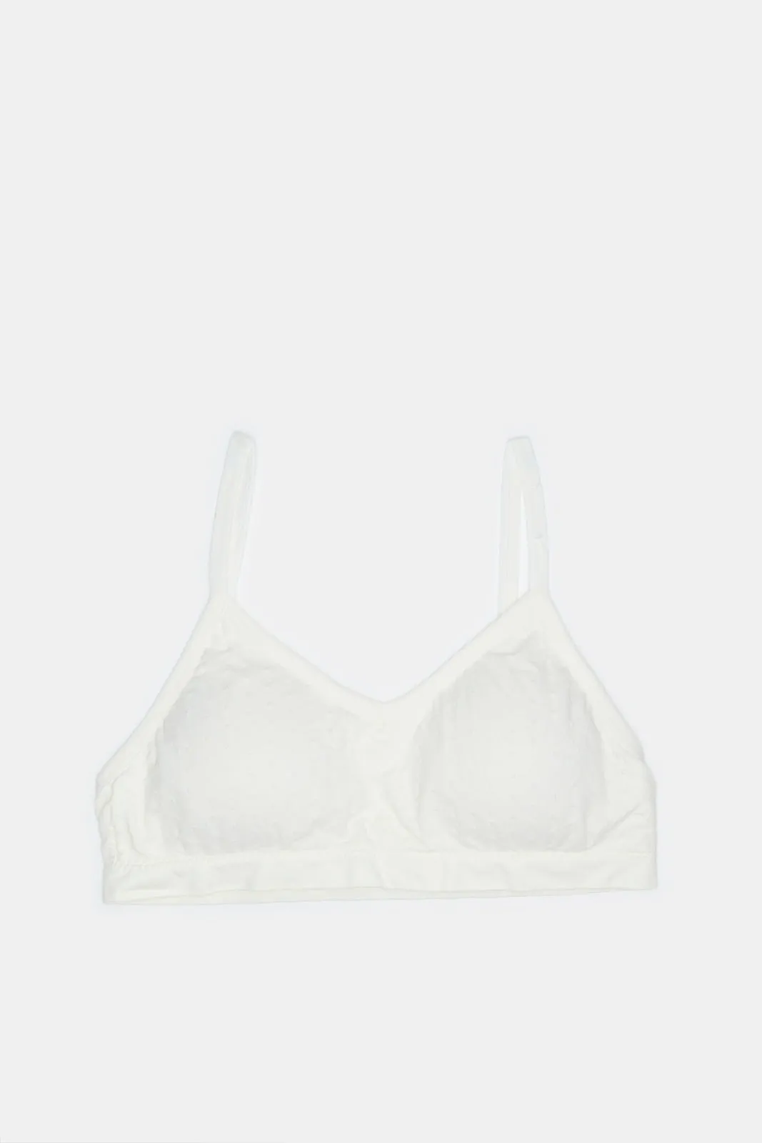 Women Ivory And Lilac Non-Wired Bra Set (Pack Of 2)