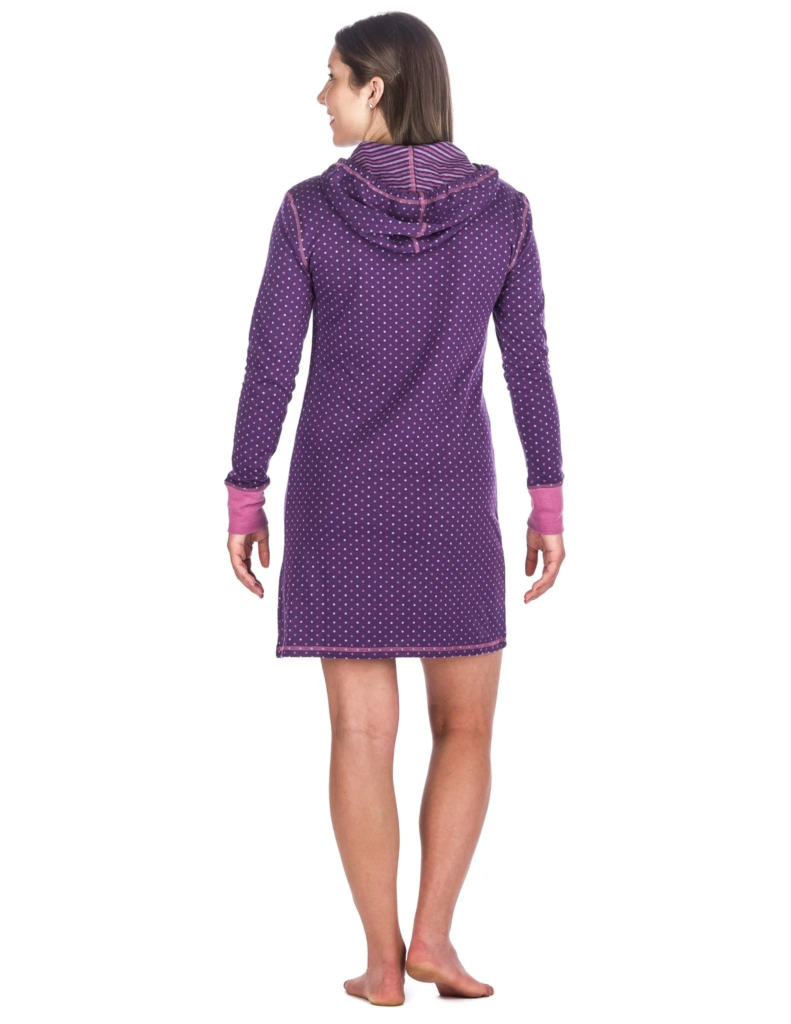 Women's Double Layer Knit Jersey Sleep Hoodie